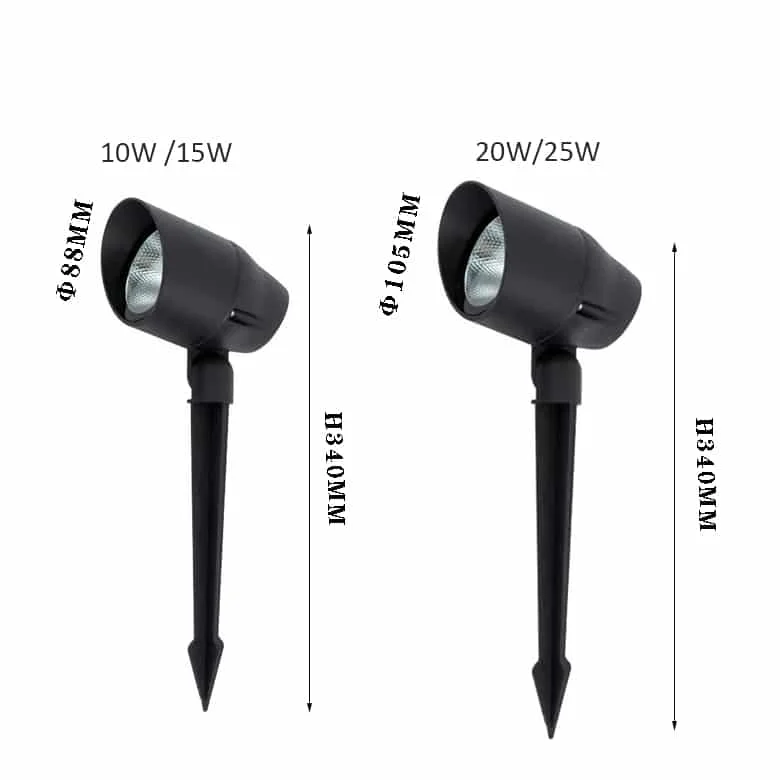 10W-25W 정원용 LED 스파이크 스폿 조명