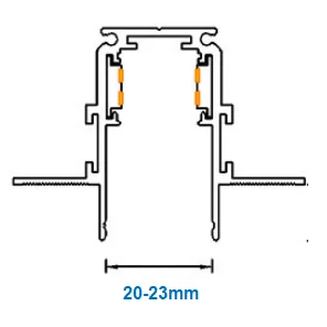 폭 20mm 마그네틱 레일